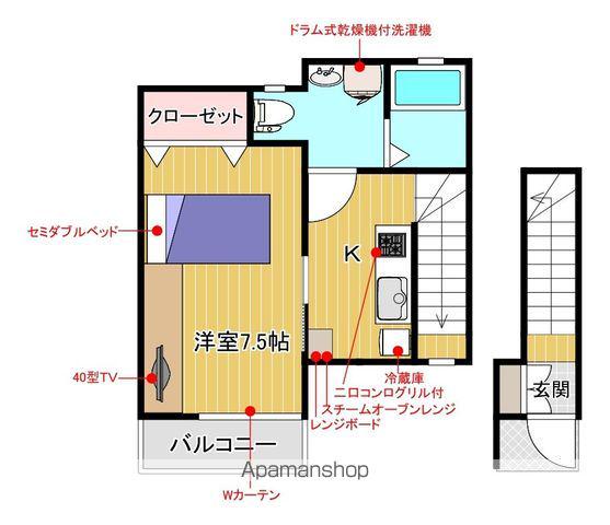 ニルヴァーシュ(1K/2階)の間取り写真