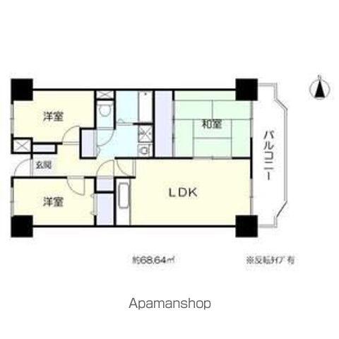プレスト・コート壱番館(3LDK/7階)の間取り写真