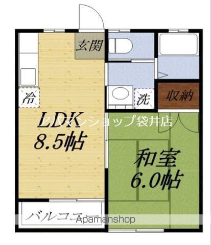 MP-VIII番館(1LDK/1階)の間取り写真