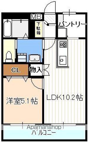 レジデンス八竜(1LDK/2階)の間取り写真