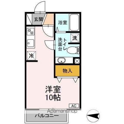 スマイル23(ワンルーム/2階)の間取り写真