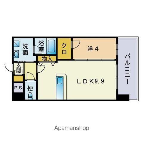 サムティ博多サウス(1LDK/14階)の間取り写真