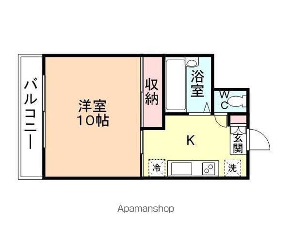 PLAZA布瀬(1K/5階)の間取り写真