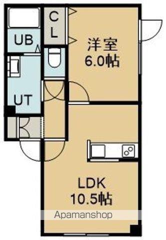 プリンセスアパート(1LDK/1階)の間取り写真