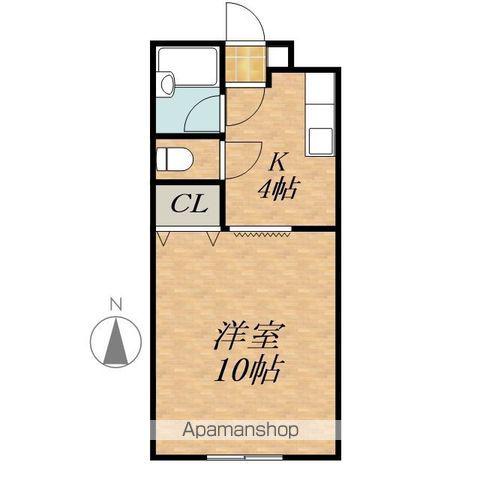 2NDアーバン6・3(1K/1階)の間取り写真