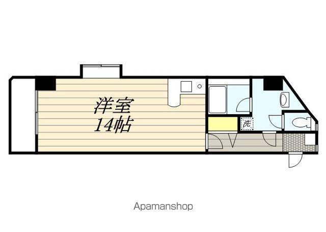 ライジング・サン・プラザ(ワンルーム/2階)の間取り写真