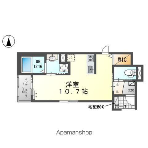 オーレ瑞穂(1K/1階)の間取り写真