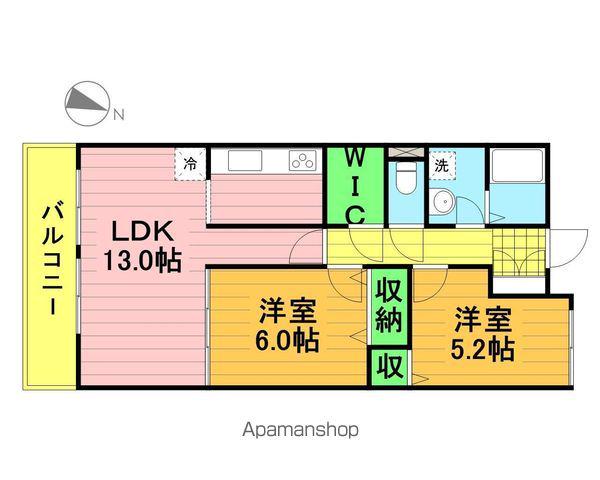 サンシャインV(2LDK/2階)の間取り写真