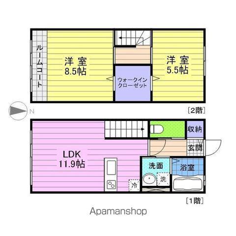 ハイムプリオーレⅡ(2LDK/1階)の間取り写真