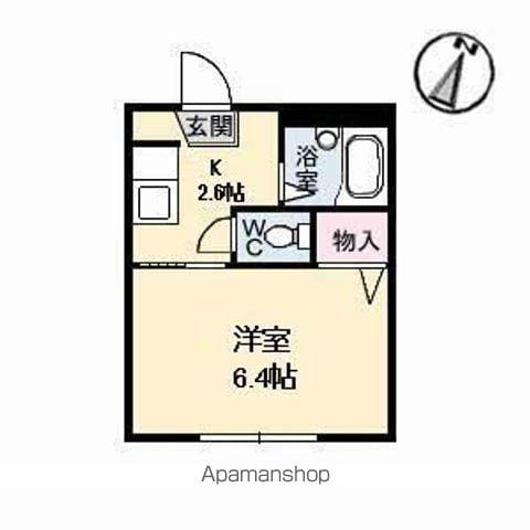 クレセント串山(1K/2階)の間取り写真