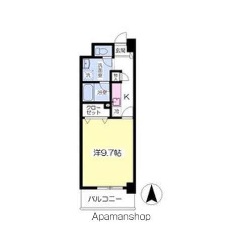 ル・クラージュ(1K/3階)の間取り写真