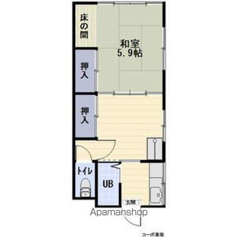 コーポ美坂(1K/1階)の間取り写真