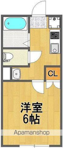 ミラベル大和田(1K/2階)の間取り写真