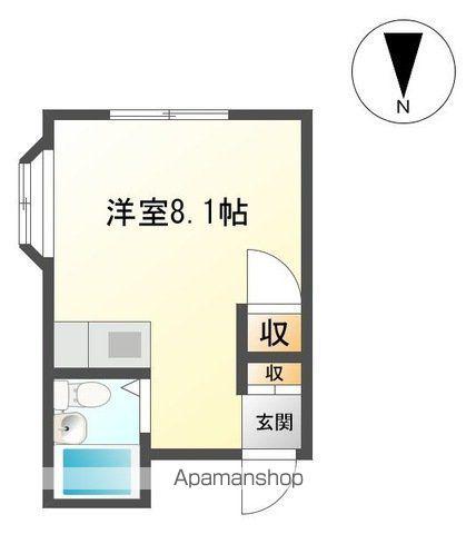 プールブゥ(ワンルーム/2階)の間取り写真