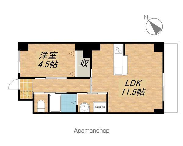 アスフォート野洲(1LDK/5階)の間取り写真