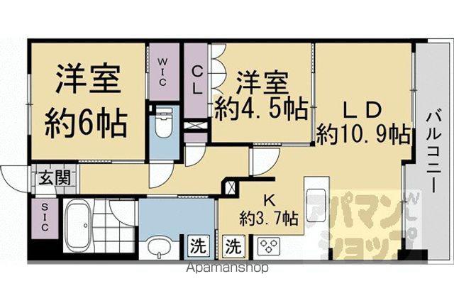 ファインレジデンス京都五条通(2LDK/5階)の間取り写真
