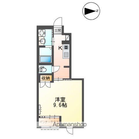 ルミエール宮路(1K/1階)の間取り写真