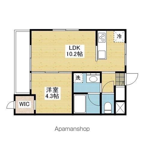 アルト土居田(1LDK/3階)の間取り写真