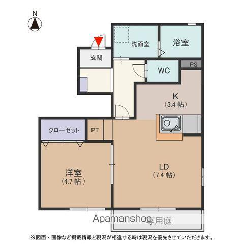 フェリーチェ(1LDK/1階)の間取り写真