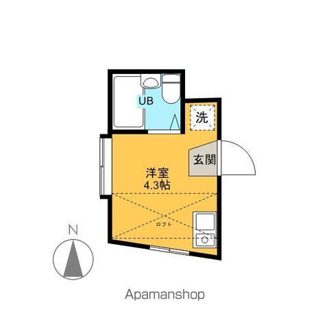 ドミシルAYA拾六番館(ワンルーム/2階)の間取り写真