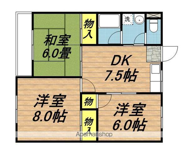 エドワーズハイツ(3DK/5階)の間取り写真