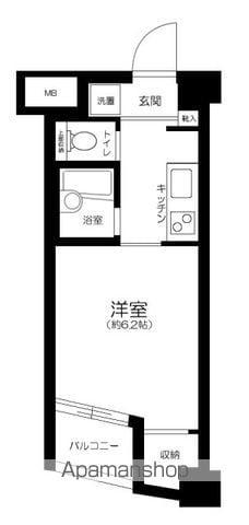 ステージファースト用賀アジールコート(1K/4階)の間取り写真