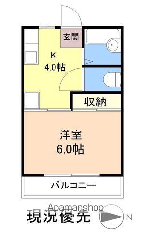 アーバン東福山(1K/1階)の間取り写真