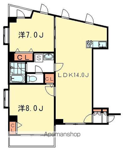 エタニティマンション和田第3(2LDK/2階)の間取り写真