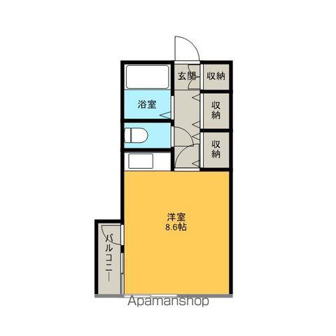 チサンマンション円山裏参道(ワンルーム/8階)の間取り写真