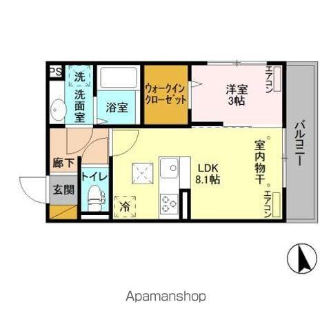 レガーメ(1LDK/1階)の間取り写真