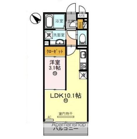 プレミール(1LDK/2階)の間取り写真