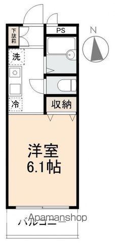 高徳線 栗林公園北口駅 徒歩12分 4階建 築27年(ワンルーム/3階)の間取り写真