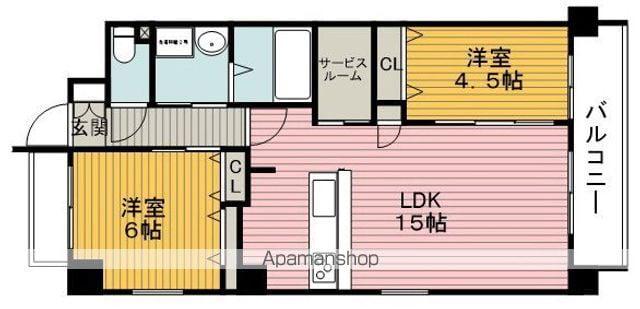 ブリエヴェール北桜塚(2SLDK/4階)の間取り写真