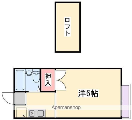 京阪電気鉄道京阪線 萱島駅 徒歩3分 2階建 築33年(ワンルーム/1階)の間取り写真