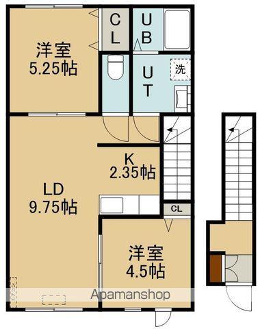 PRINCE K.R Ⅳ(2LDK/2階)の間取り写真