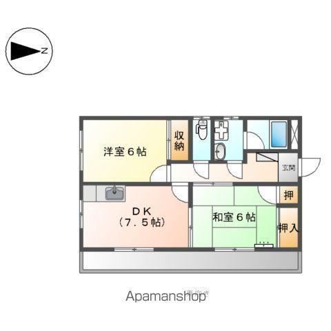 フューチャーアイランド(2DK/2階)の間取り写真