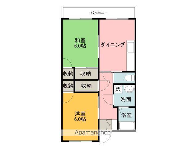 DEEN-FLUTS(2DK/2階)の間取り写真