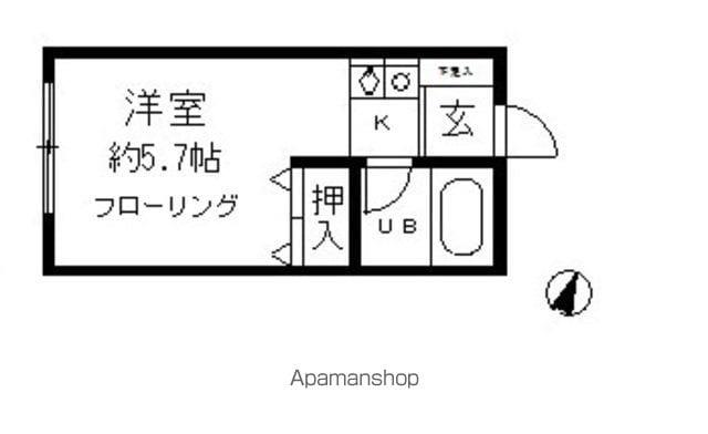 小石川ガーデン(ワンルーム/1階)の間取り写真