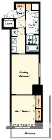 ステージファースト東新宿(1DK/3階)の間取り写真