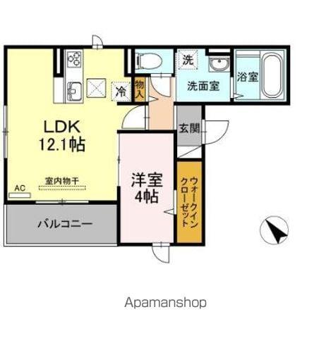 ブルーミングガーデン(1LDK/1階)の間取り写真