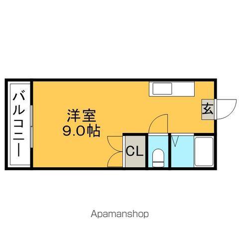 オアシスビル(1K/3階)の間取り写真