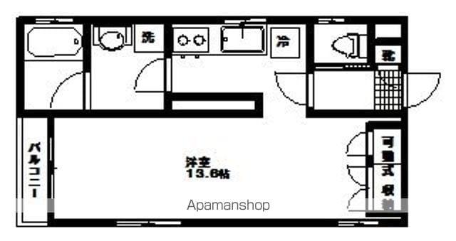 ホットハウス北三番丁公園(ワンルーム/3階)の間取り写真
