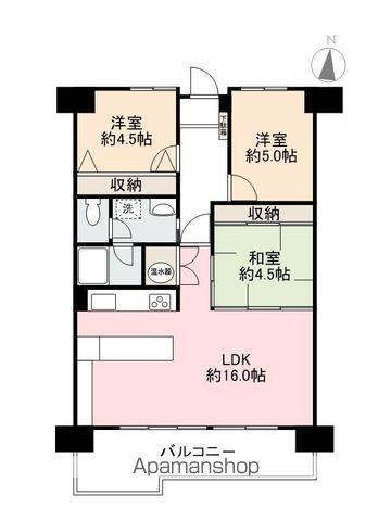 アイランドコート郷東町505(3LDK/5階)の間取り写真