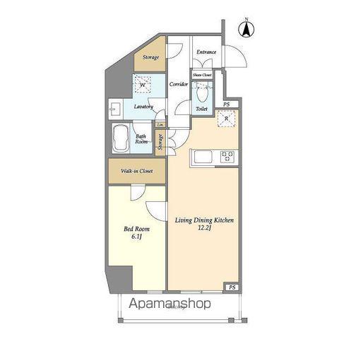 グランカーサ三ノ輪Ⅳ(1LDK/15階)の間取り写真