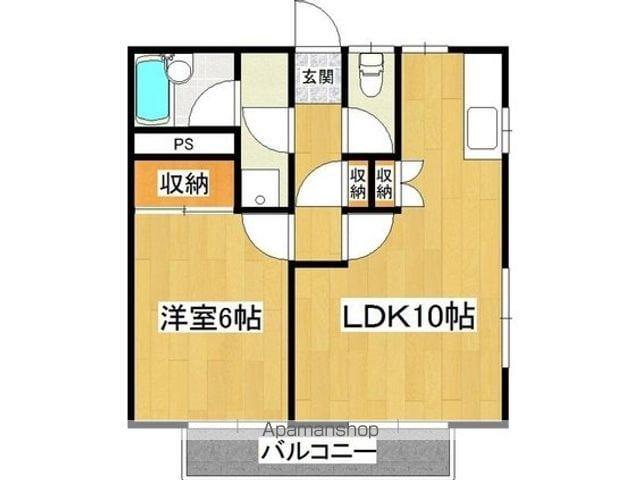 サマックス・アディーレ(1LDK/2階)の間取り写真