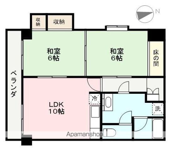 レジデンスMAKI(2LDK/2階)の間取り写真