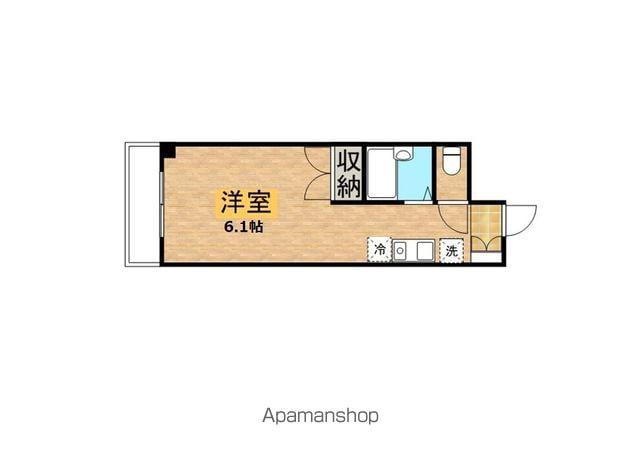 ボンシャンス(ワンルーム/3階)の間取り写真