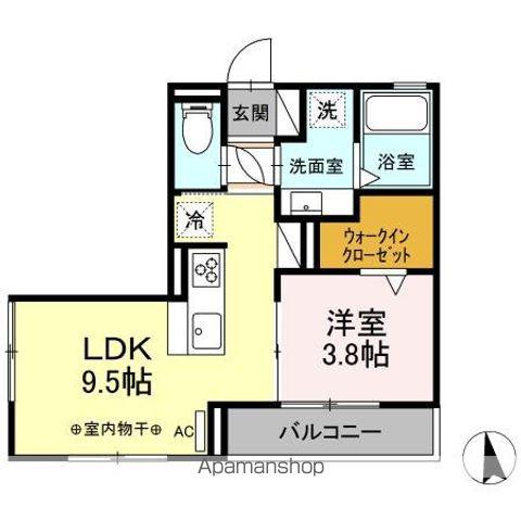 ONE TERMINAL PLACE(1LDK/2階)の間取り写真