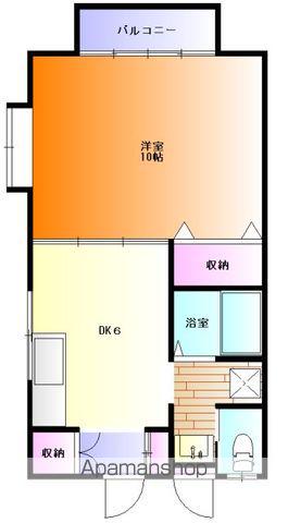 ハウスバックネット(1DK/2階)の間取り写真