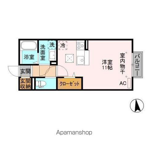 アステール寺町(ワンルーム/1階)の間取り写真